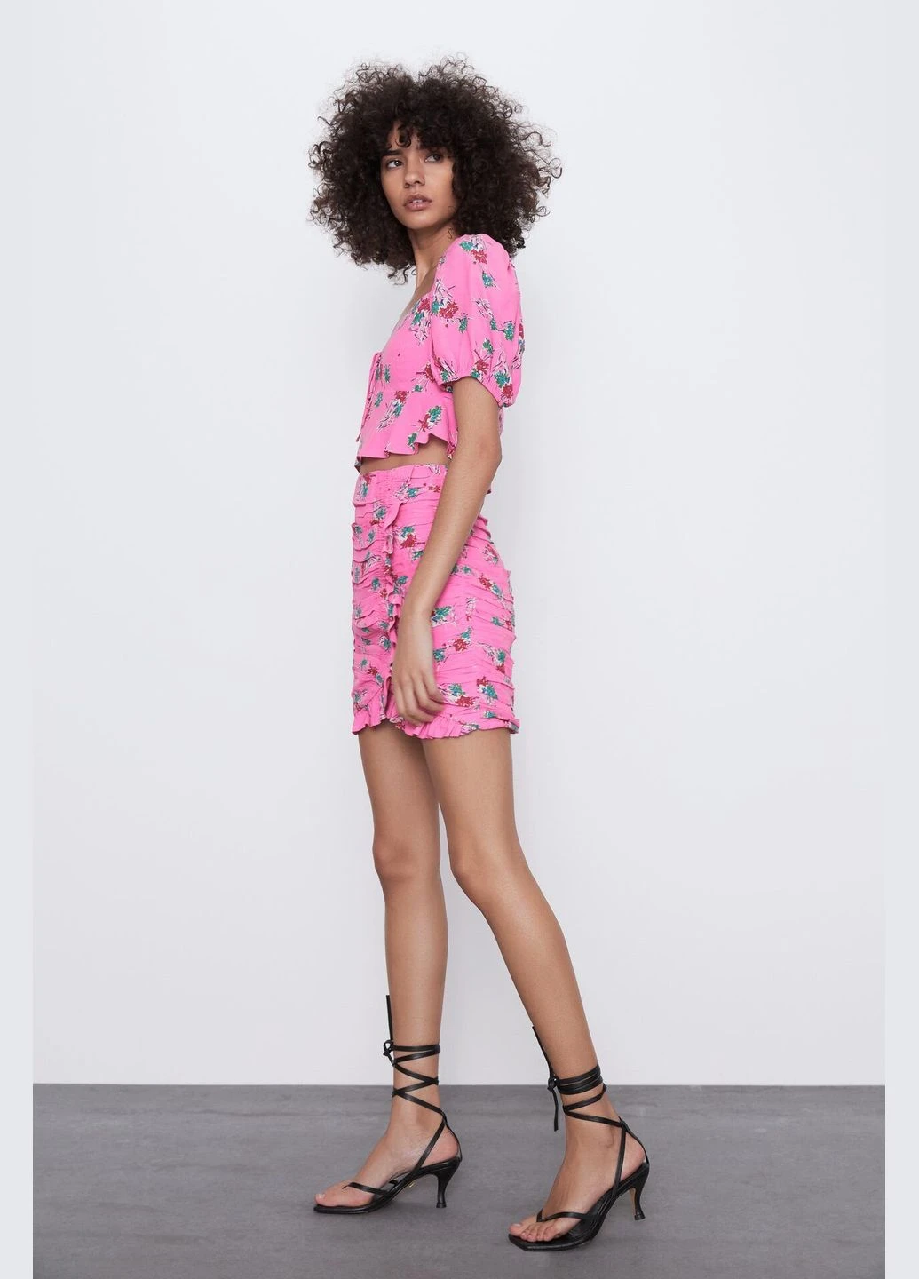 Топ літо,рожевий в візерунки, Zara (346535866)