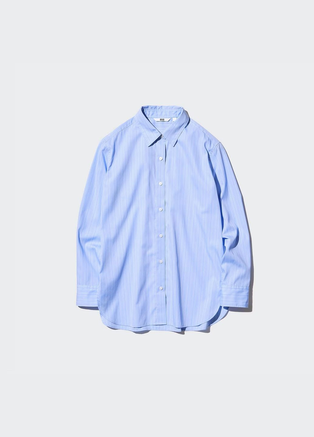 Голубой рубашка в полоску Uniqlo