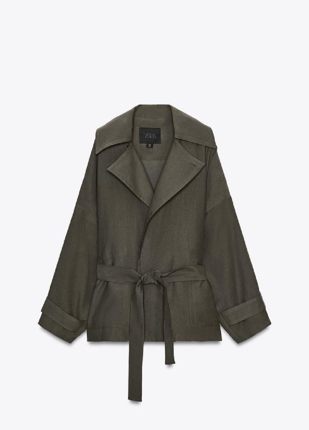 Серо-коричневая демисезонная куртка Zara