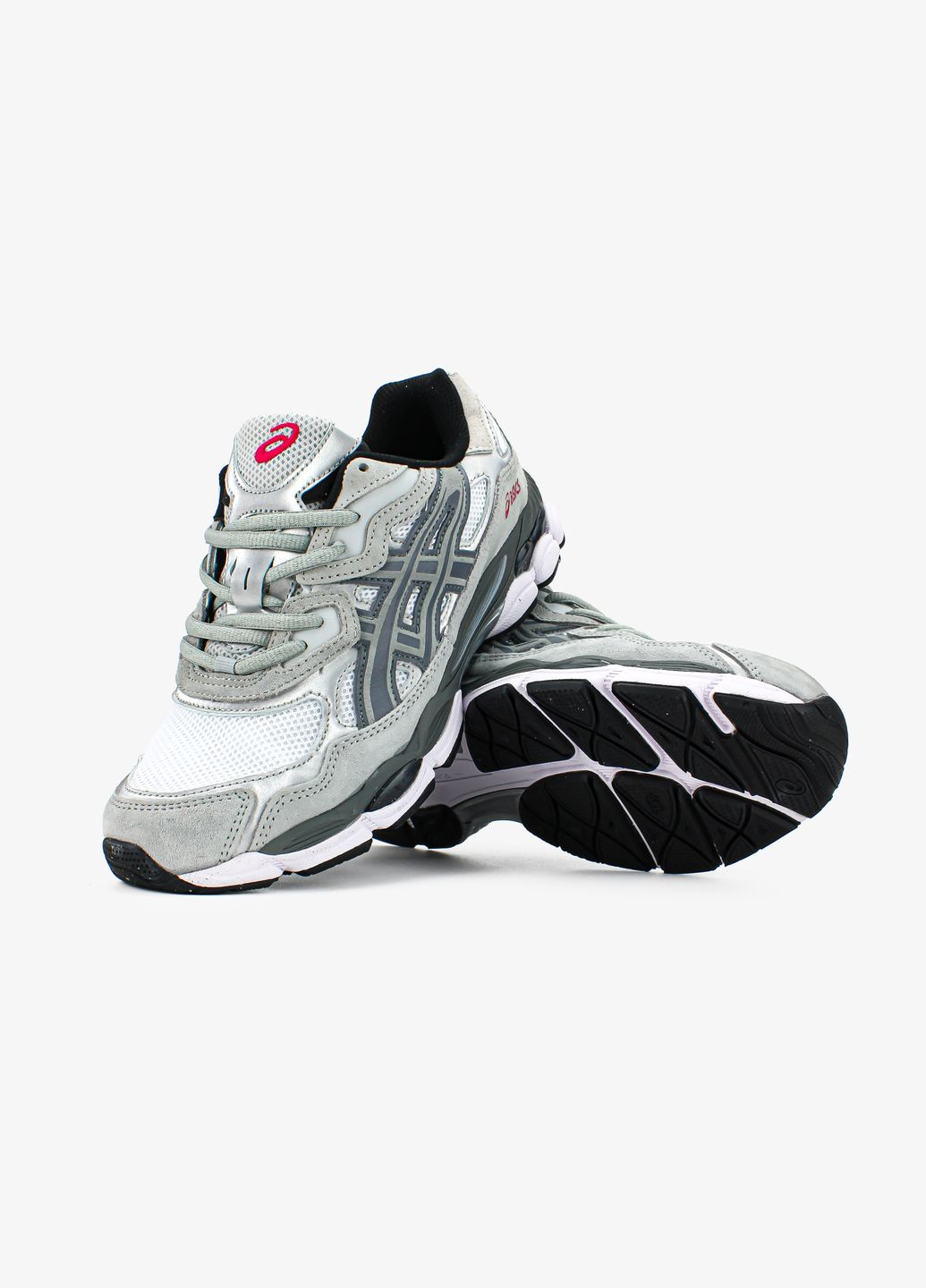 Сірі всесезон кросівки чоловічі asics gel-nyc white steel grey | асікс гель-нюк сірі No Brand