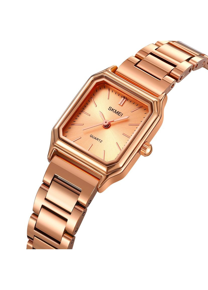 Женские часы в розовом золоте кварцевые с нержавеющим браслетом для повседневного использования ProDobro (367267697)