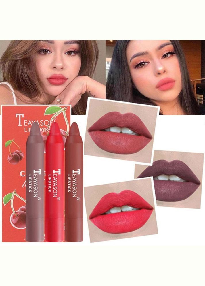 Набор помад Lipstick Cherry Bright 3 шт Teayason (315424354)