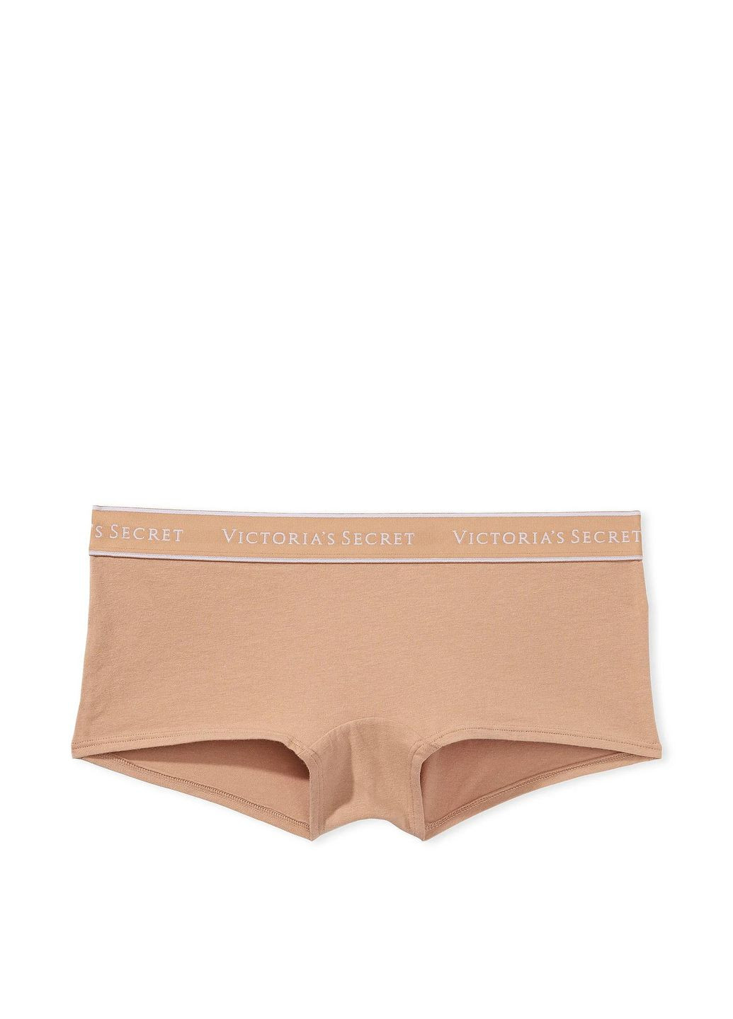 Жіночі трусики Victoria’s Secret Cotton Logo Boyshort Panty – Praline, розмір M Victoria's Secret (366880188)