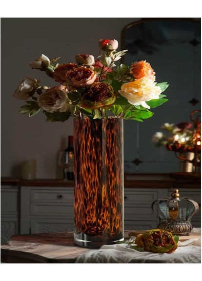 Ваза стеклянная Янтарный силуэт, 24,5 см Home Decor (362133869)