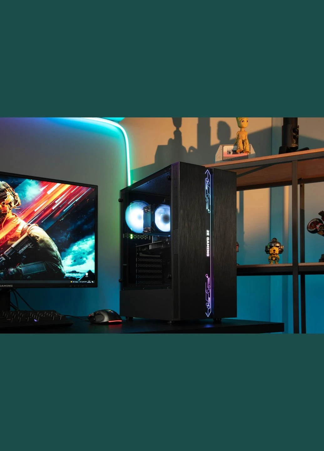Комп'ютер персональний Complex Gaming Intel i5-12400F/H610/16/256F+1000/NVD1030-2/FreeDos/-G2107-500/500W 2E (316391091)