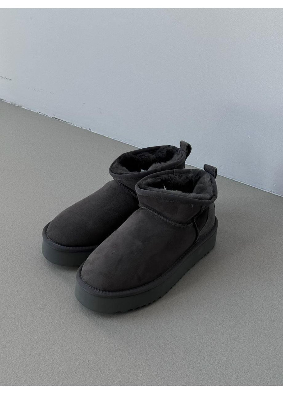 Уги Женские UGG Ultra Mini Platform Grey (Замша) (366196969)
