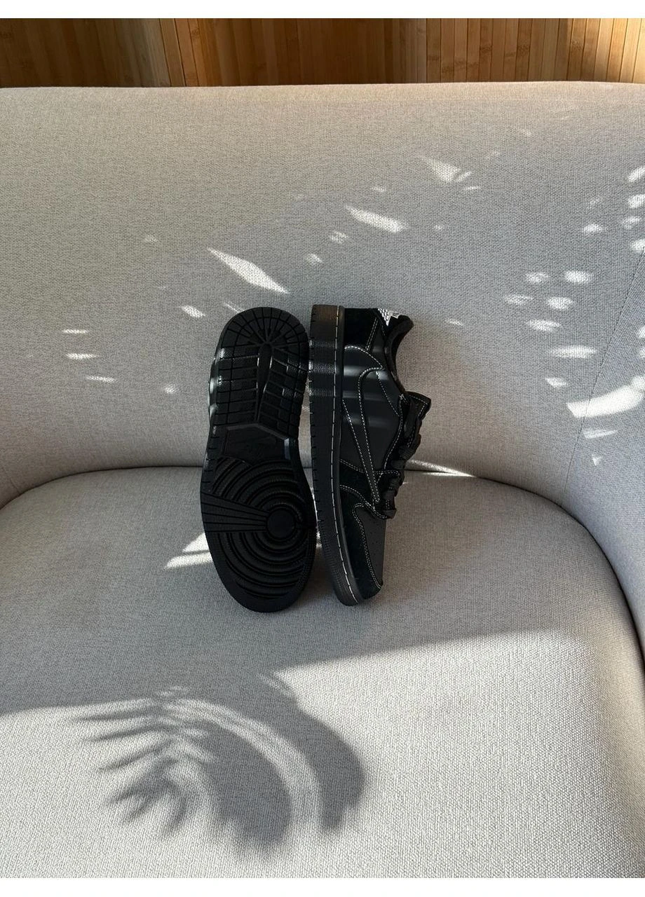 Черные кроссовки nike black phantom No Brand Air Jordan 1 Retro Low x Travis Scott OG