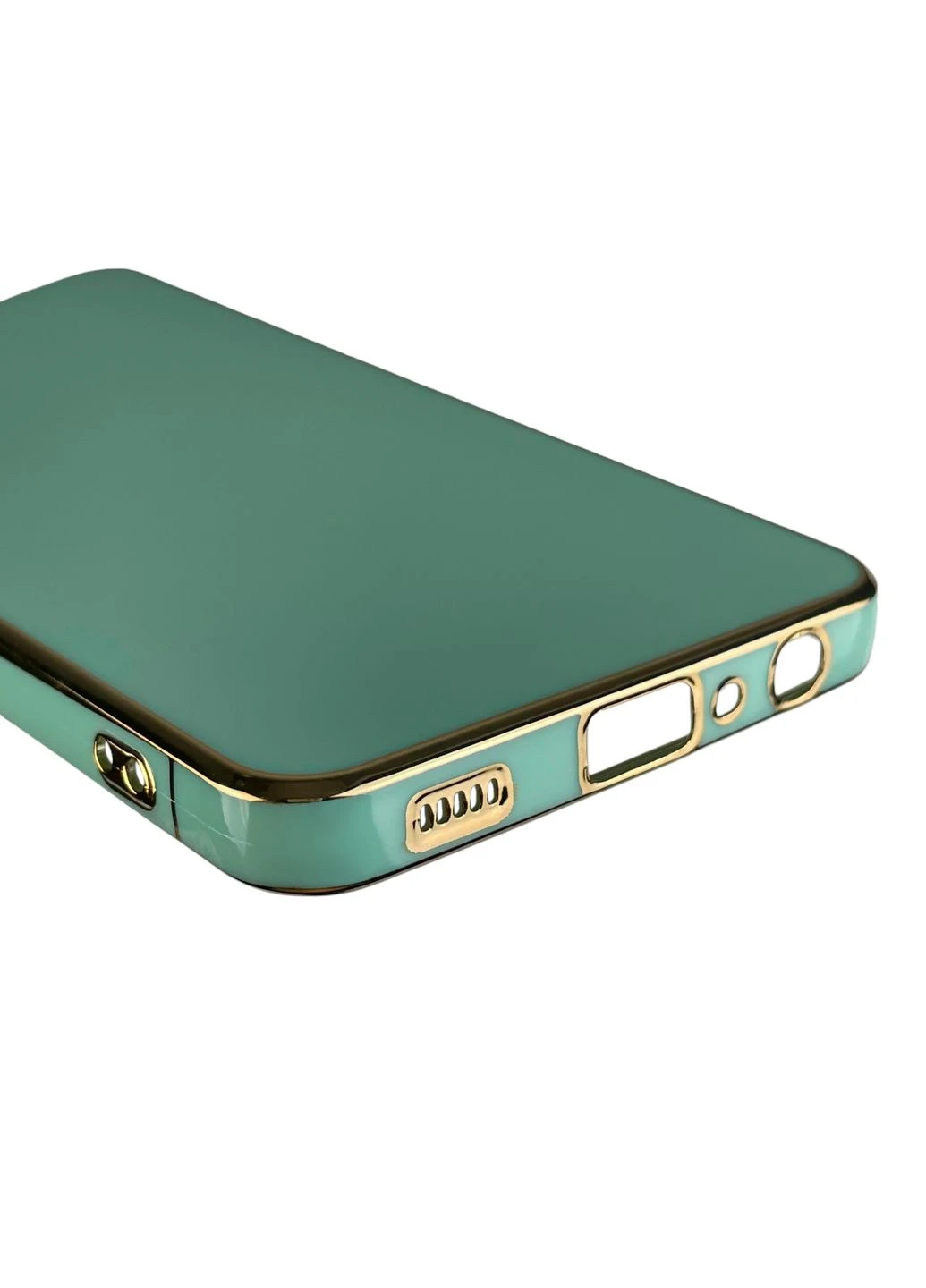 Чехол для Galaxy M32 4G (SM-M325F) с золотой окантовкой с защитой камеры на самсунг м32 Samsung (366022096)