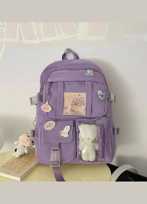 Рюкзак, портфель міський, шкільний. Фіолетовий No Brand (293850436)