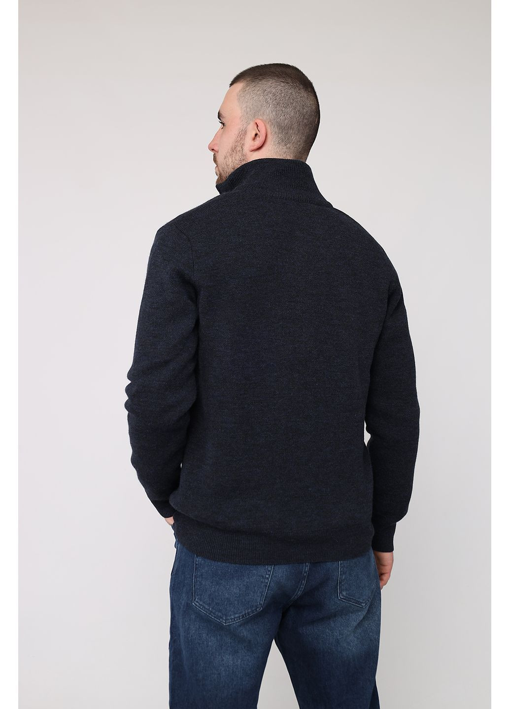 Кофта на блискавці чоловіча колір синій ЦБ-00283239 Yuki (366198049)