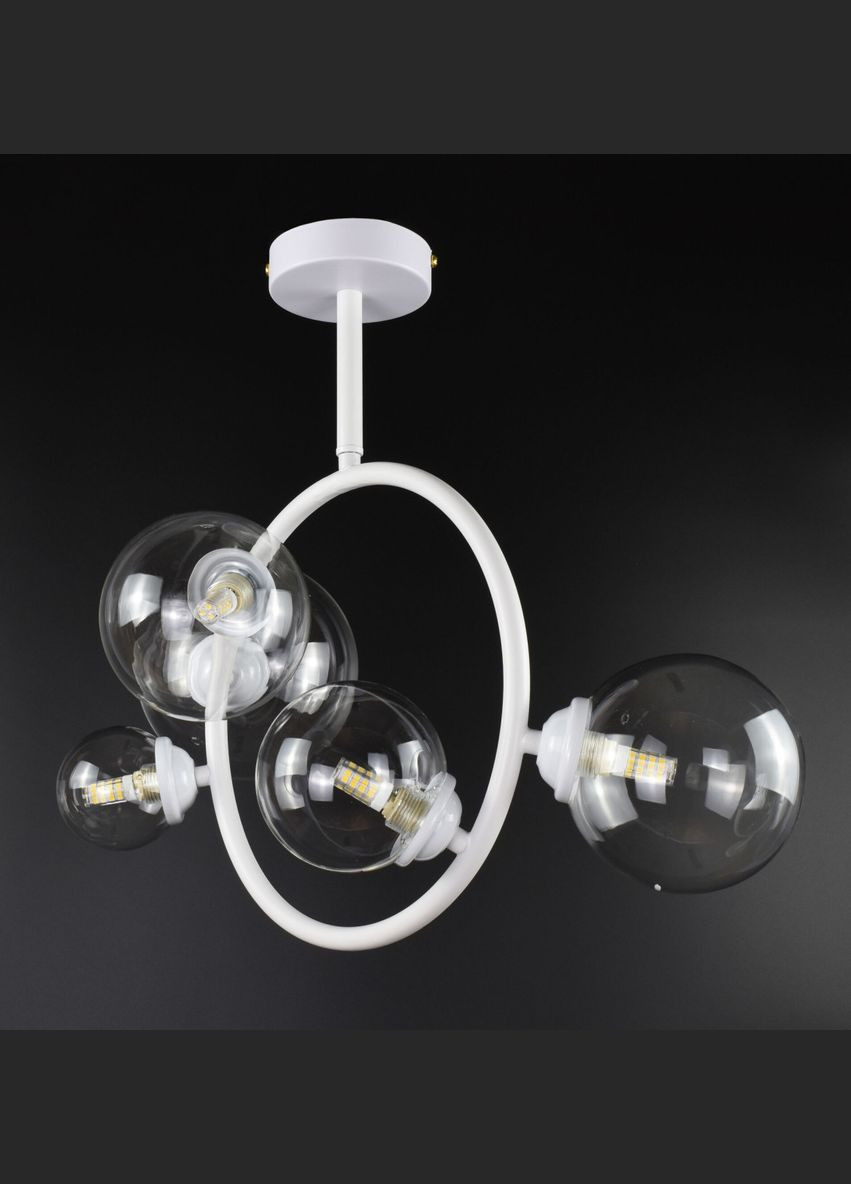 Люстра стельова на 5 лампочок 26495 Білий 51х24х52 см. Sunnysky (364496397)