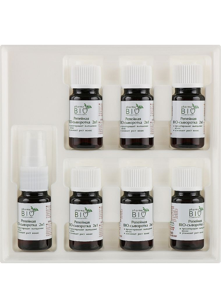 Реп'яхова біосироватка 2 в 1, що запобігає випаданню і стимулює ріст волосся 7x10ml (132451-31015565) Pharma Bio Laboratory (369797785)