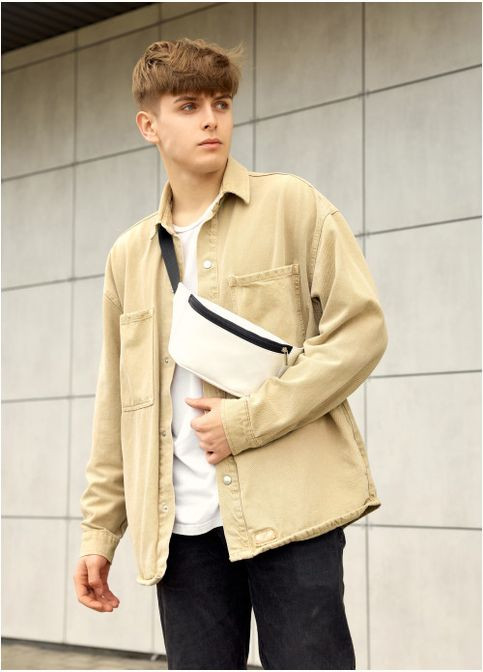 Сумка на пояс бананка Tirso MSH белая мужская (R-80111008m-VS) Sambag (302450264)