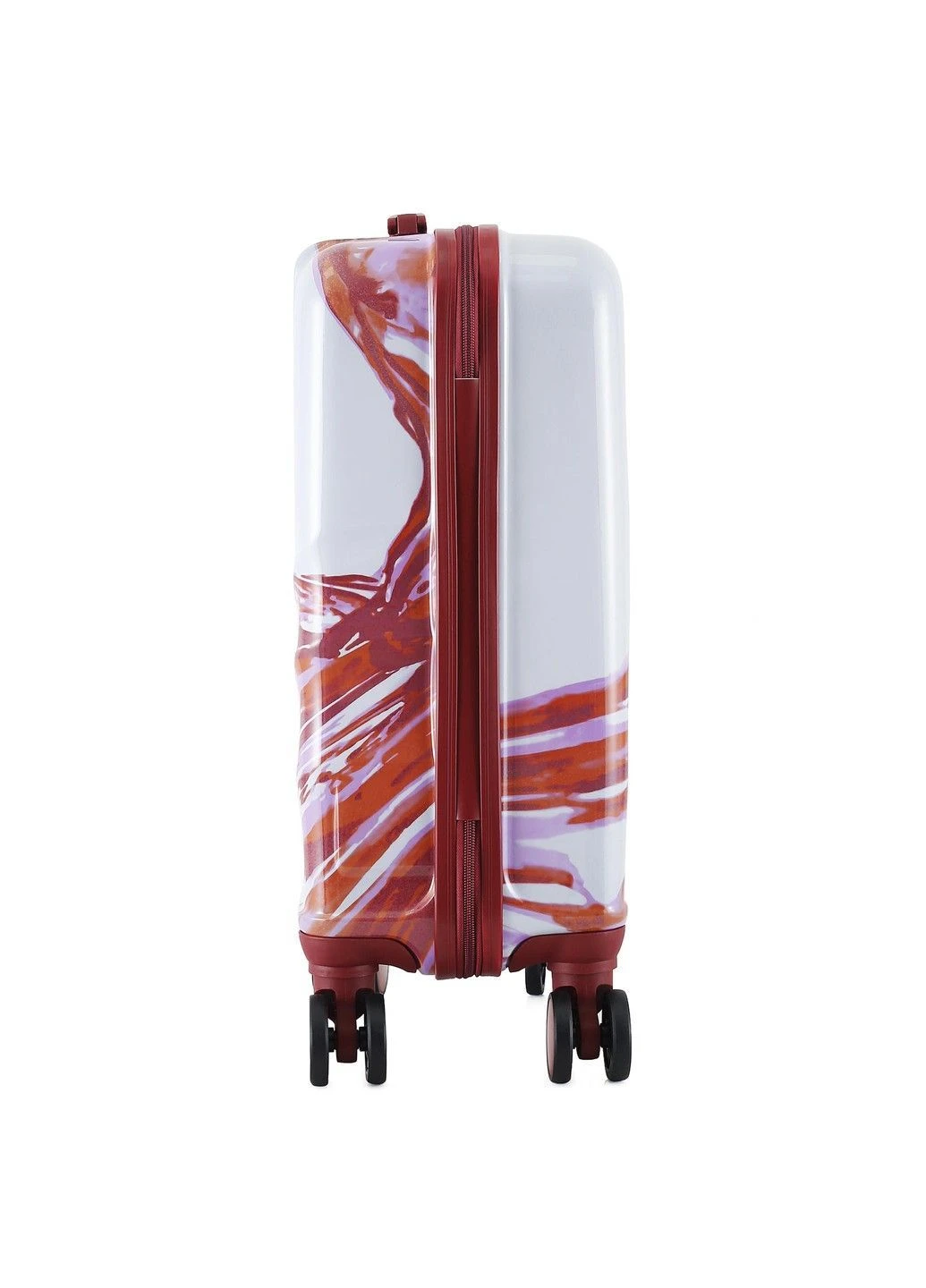 Чемодан 20" (S) White/Red Print (T5654-1) Semi Line (394241561)