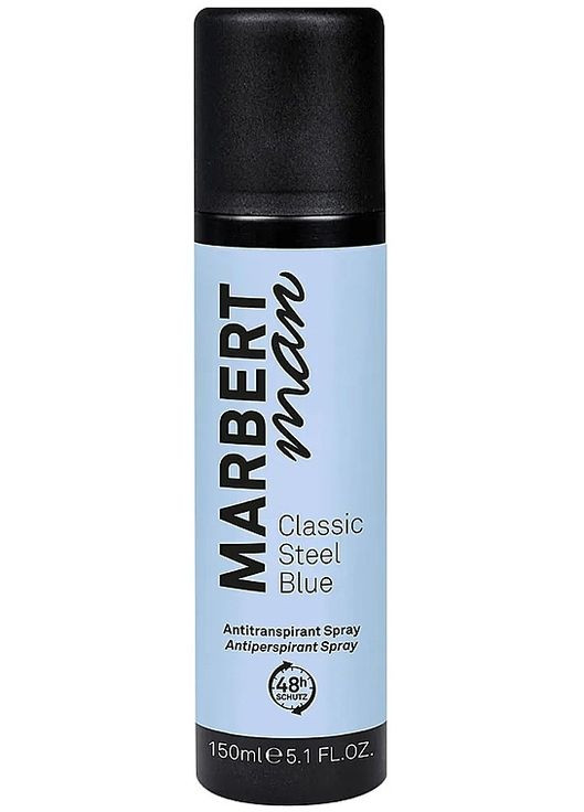 Дезодорант-спрей антиперспирант Man Classic Steel Blue 150ml (1449634-32291277) Marbert (368666234)