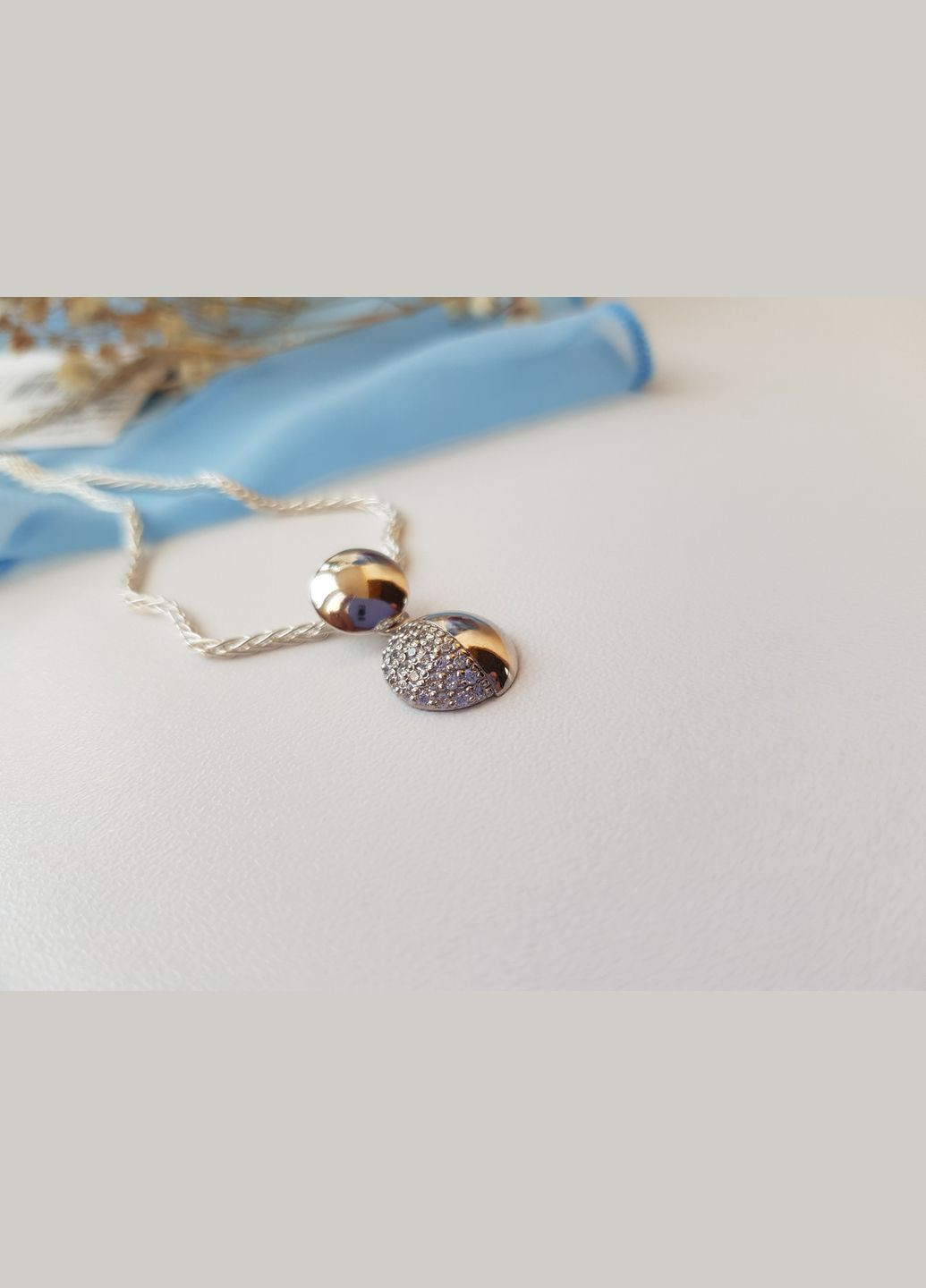 Серебряная подвеска кулон Круг в камнях серебро 925 пробы Родированное 31100р 1.30u No Brand (306741179)