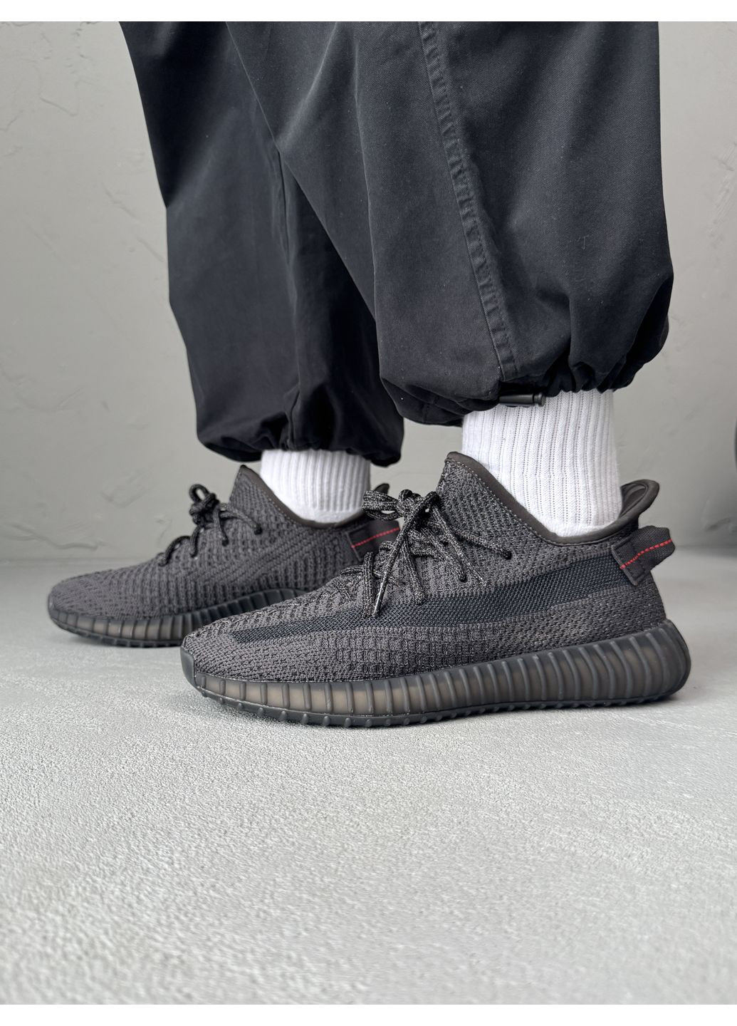 Чорні Осінні кросівки чоловічі adidas yeezy v2, black reflective адідас ізі буст No Brand
