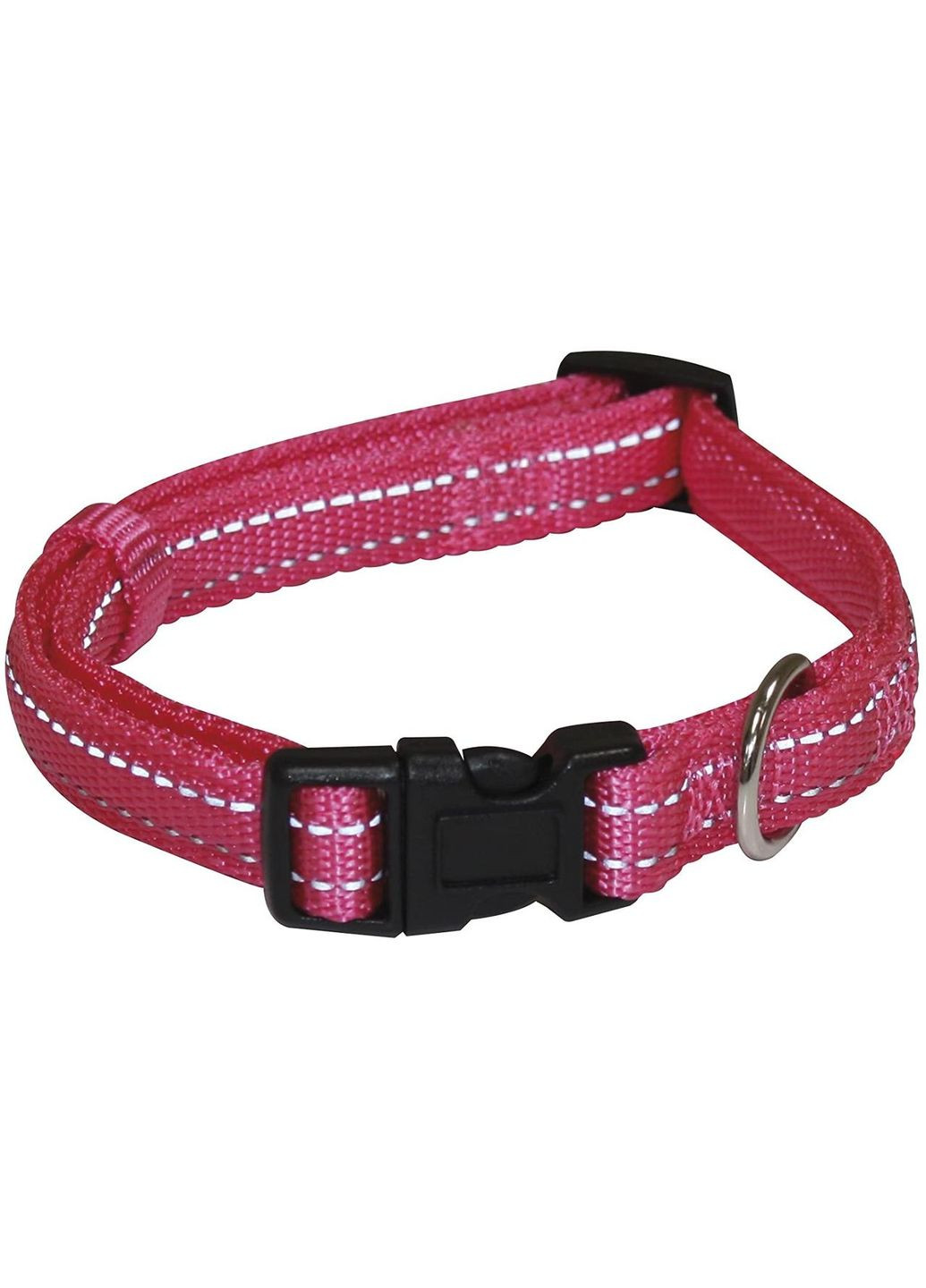 Нашийник для собак світловідбиваючий з нейлону 40-65 см SOFT REFLECTIVE рожевий (8023222158641) Croci (322124914)