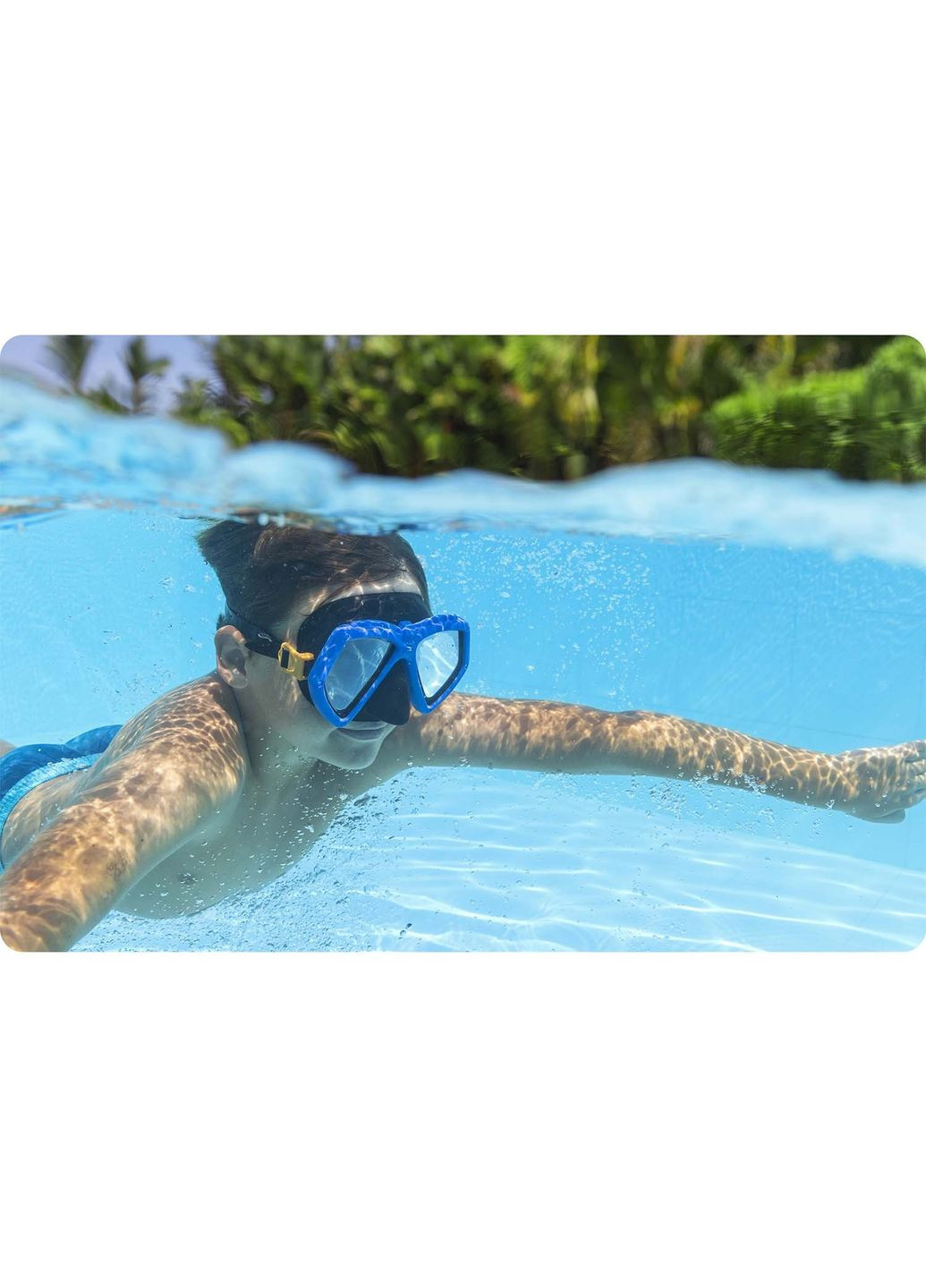 Маска для плавания 22040 синяя Bestway (362355878)