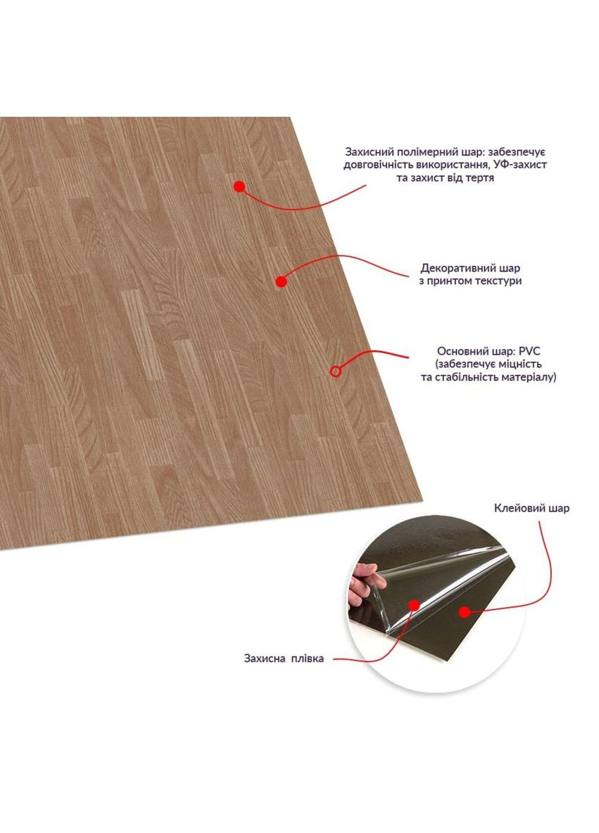 Самоклеюча LVT плитка 610х610х1,5мм SW-00003277 Sticker Wall (392150155)