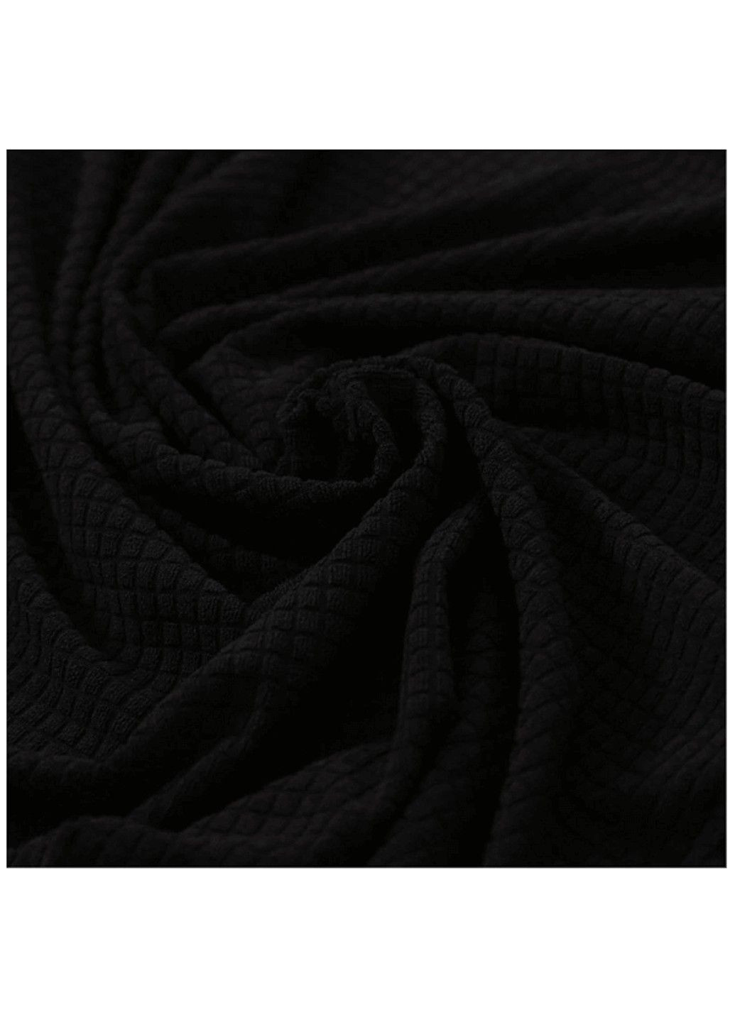 Чохол для тримісного дивана чорний Стрейч Жаккард Slavich (288740339)