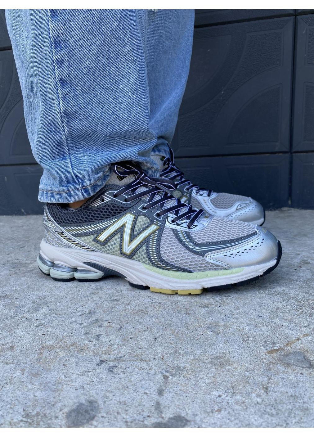 Сірі Осінні кросівки чоловічі new balance 860 v2 grey нью беланс 860 No Brand