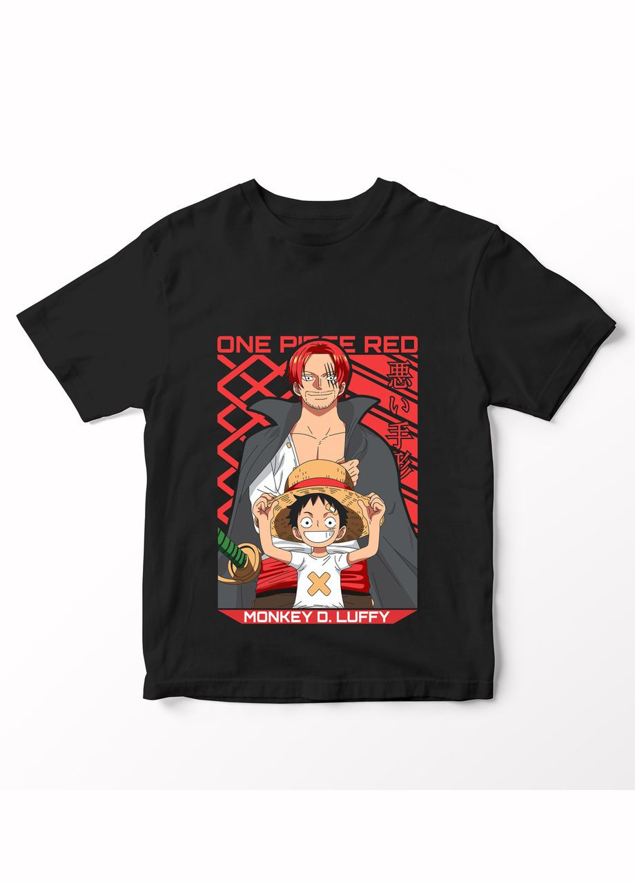 Чорна футболка з аніме принтом one piece - 66 No Brand