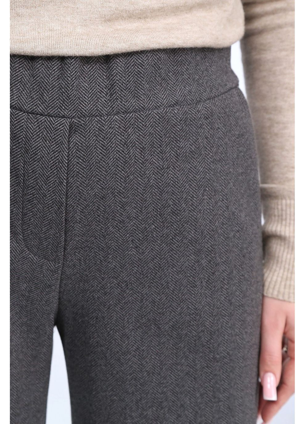 Брюки теплые женские 0382 елочка серые Актуаль (372901135)