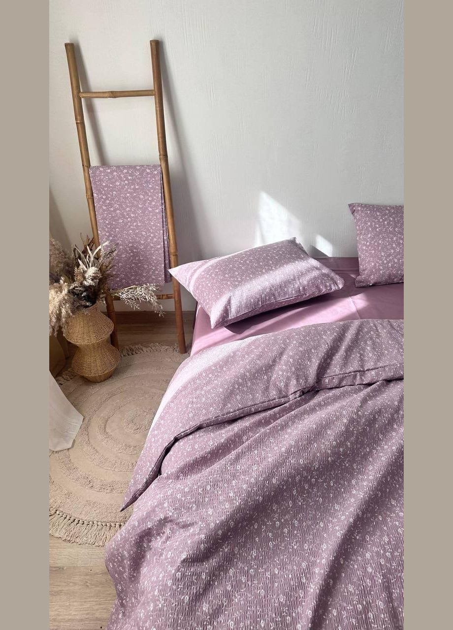 Постільна білизна з натуральної бавовни Ранфорс жниварка Полуторна 150 x 210 см Бузковий (П1Е5402-1) No Brand (306633784)