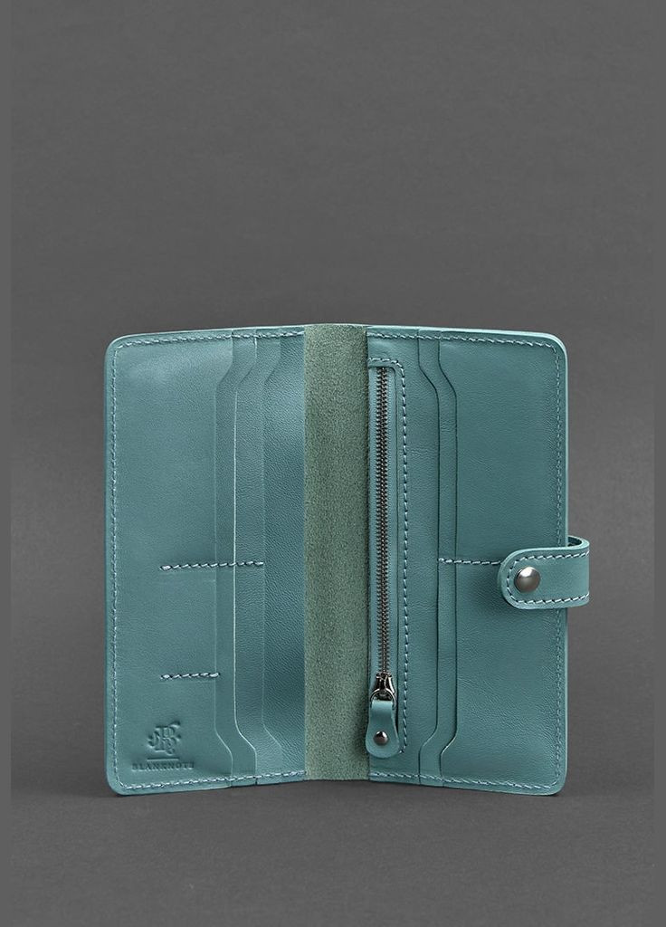 Шкіряне жіноче портмоне 7.0 бірюзове (A-026272) BlankNote (328444927)