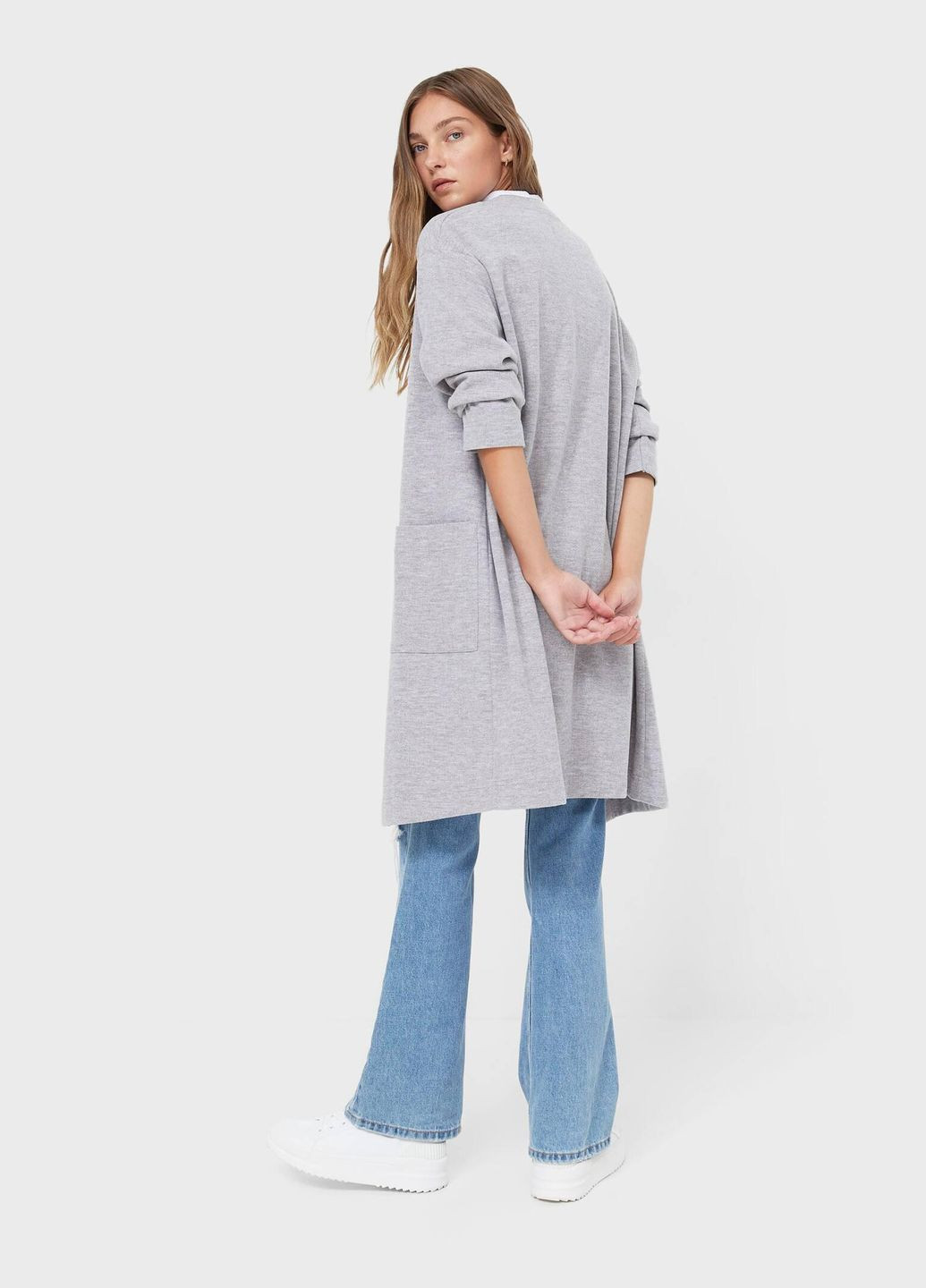 Кардиган демісезон,світло-сірий, Stradivarius (315589800)