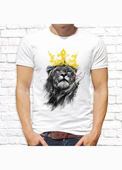 Чоловіча з принтом Лев в короні. Кавун футболка (316346107)