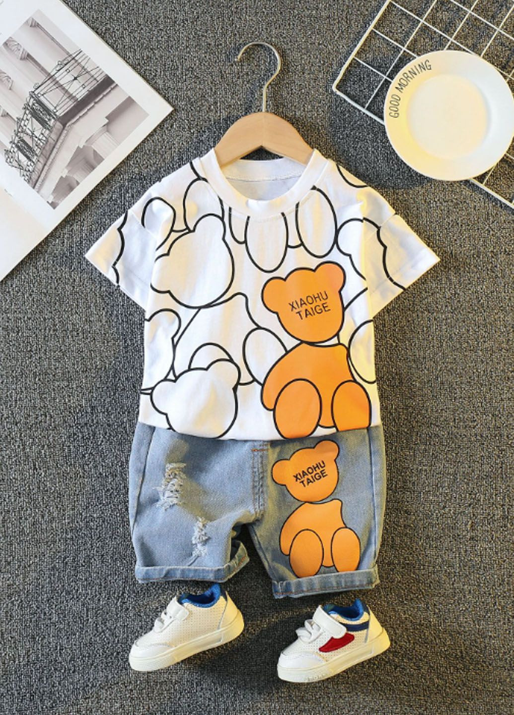 Белый летний костюм No Brand