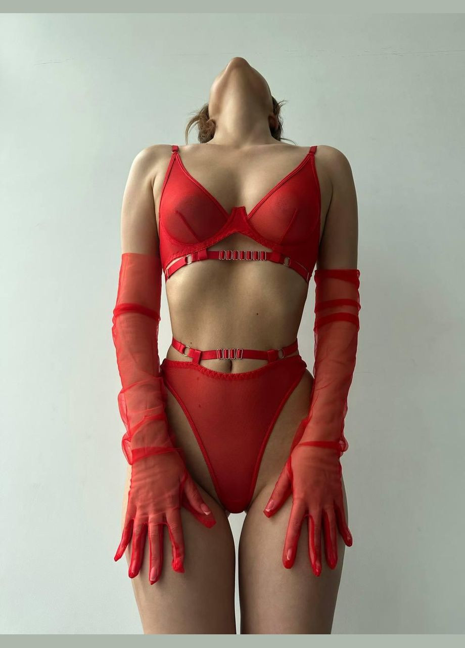 Красный демисезонный женский комплект нижнего белья No Brand