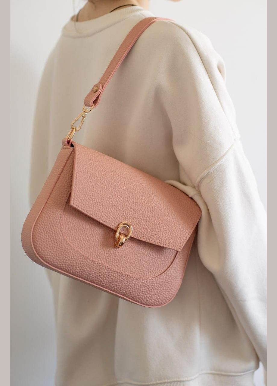 Сумка женская Кросс боди функциональная розовая из экокожи NIUNIU (340239642)