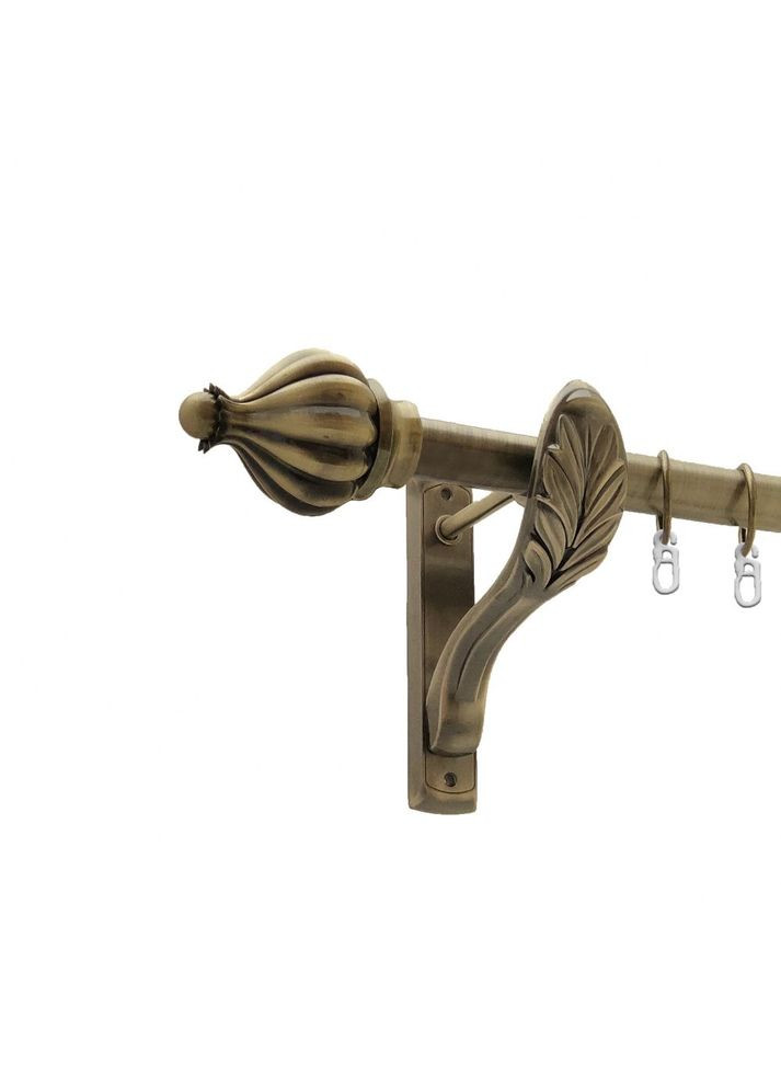 Карниз Таджа металлический однорядный ретро гладкая труба Антик 25 мм 240 см (4224723) ORVIT (300845767)