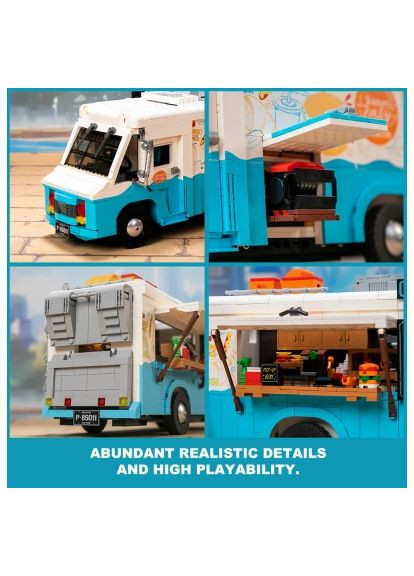 Конструктор (85011) Pantasy Original - Joyside Series Ретро-фудтрак (366515857)