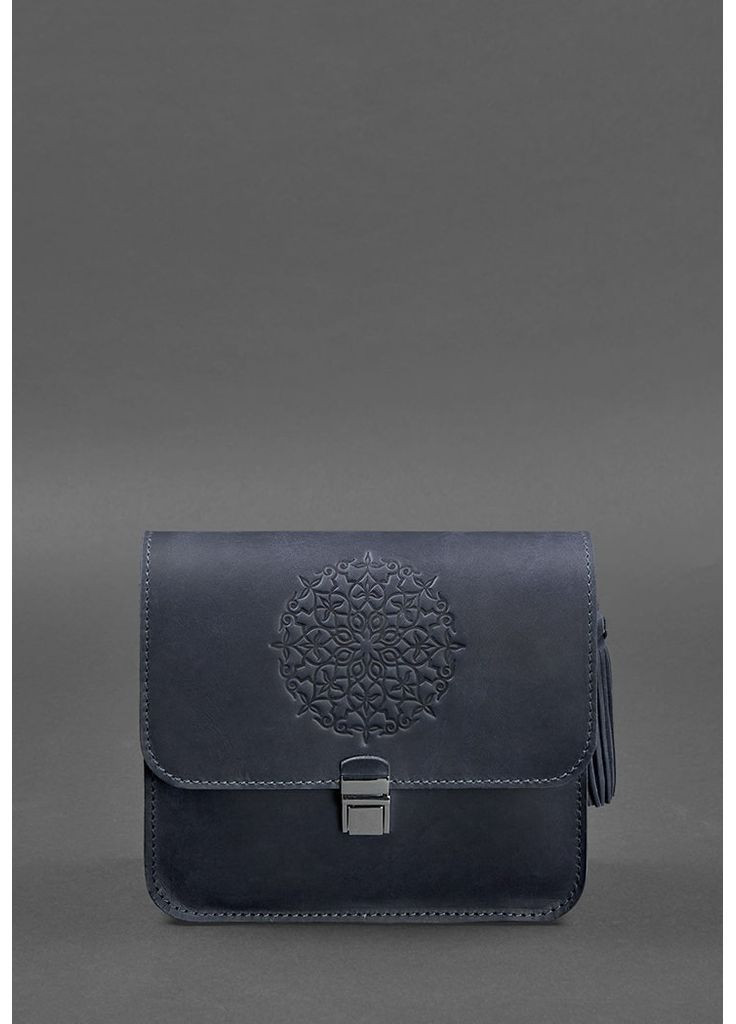 Кожаная женская бохо-сумка Лилу синяя Crazy Horse BlankNote кросс-боди (348359319)