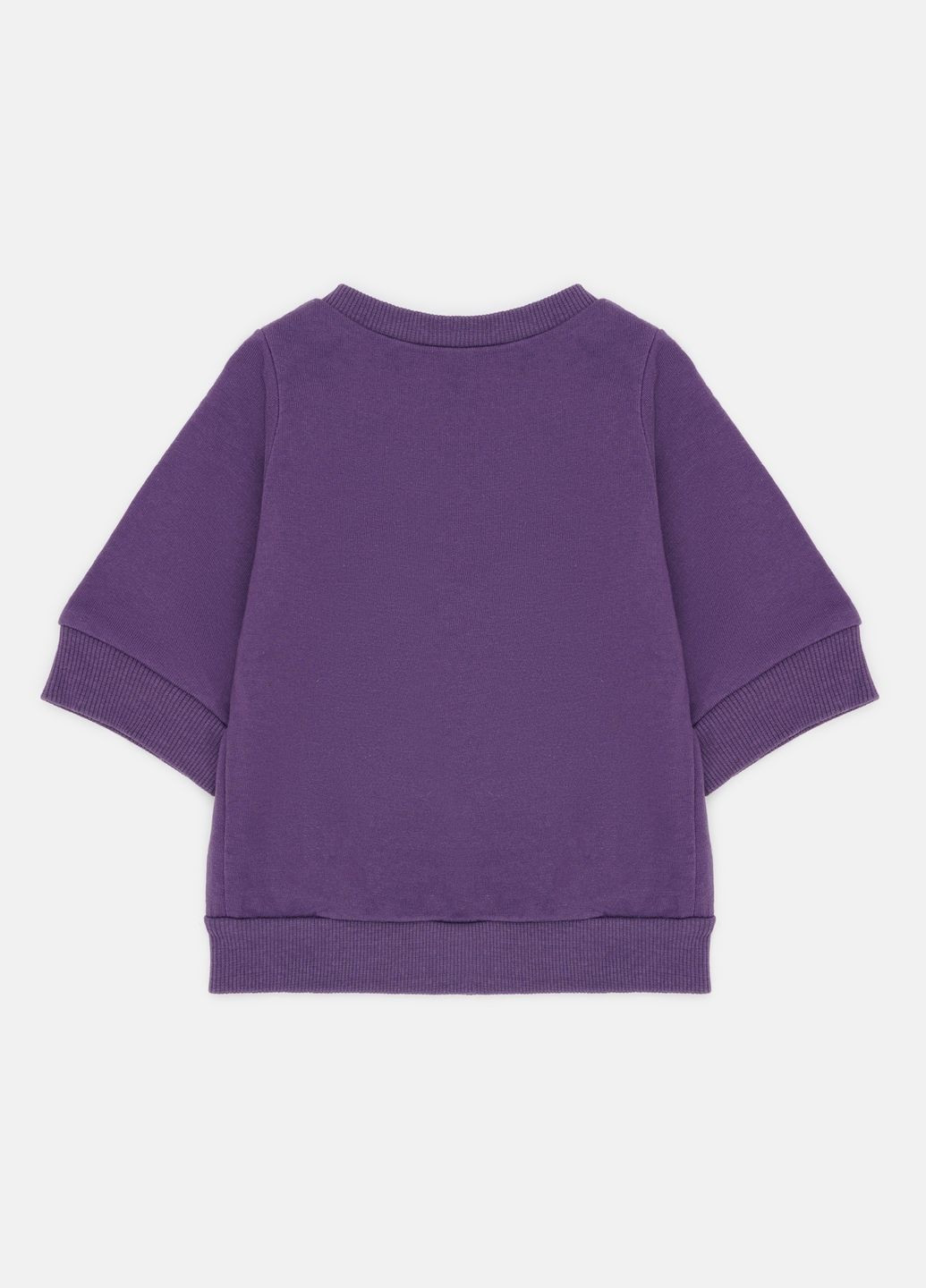 H&M світшот однотонний фіолетовий повсякденний бавовна