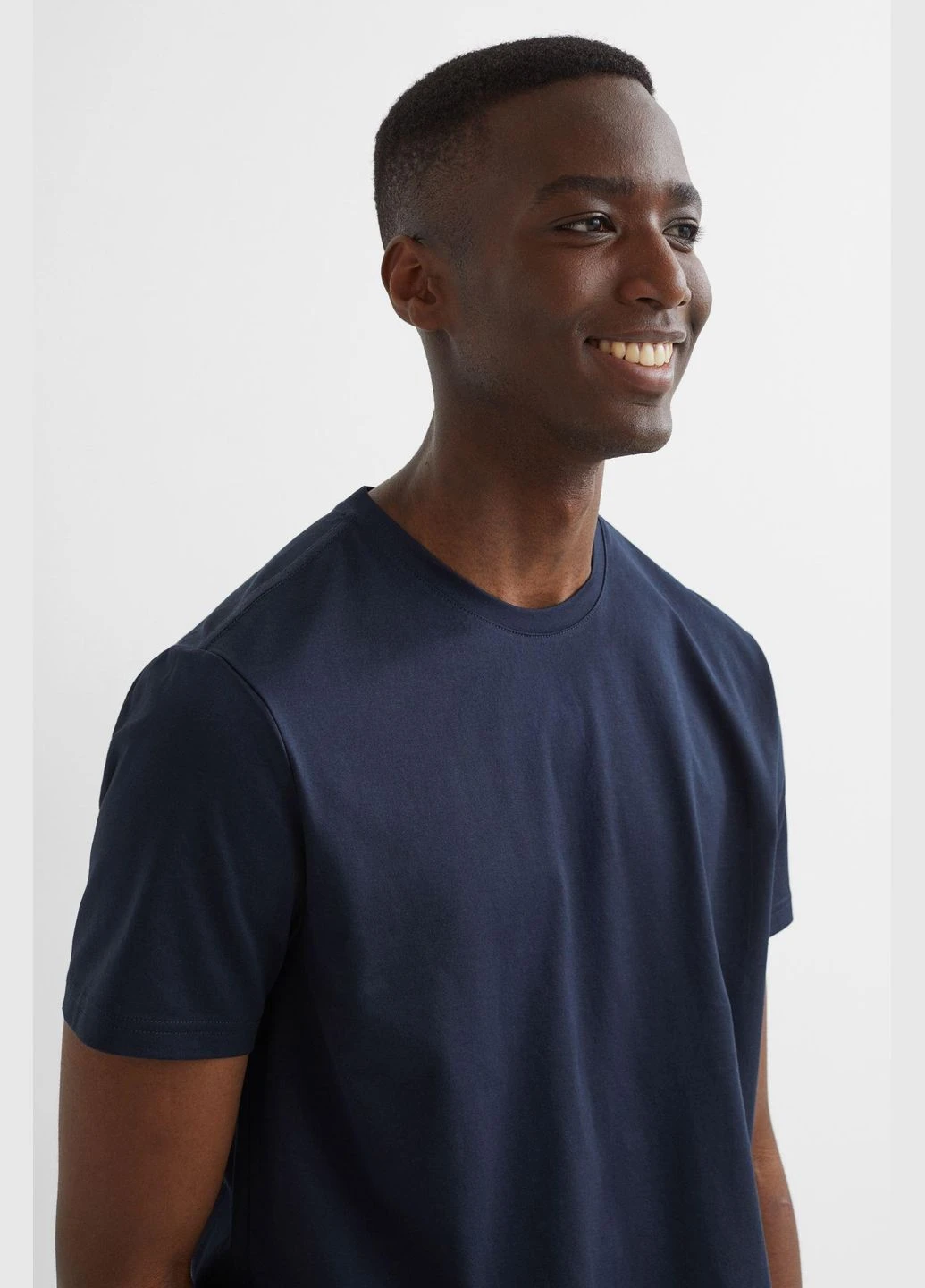 Темно-синяя футболка basic,темно-синий, H&M