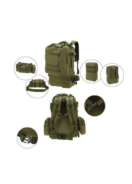 Рюкзак тактический военный 65л 600D зеленый олива No Brand (299460989)