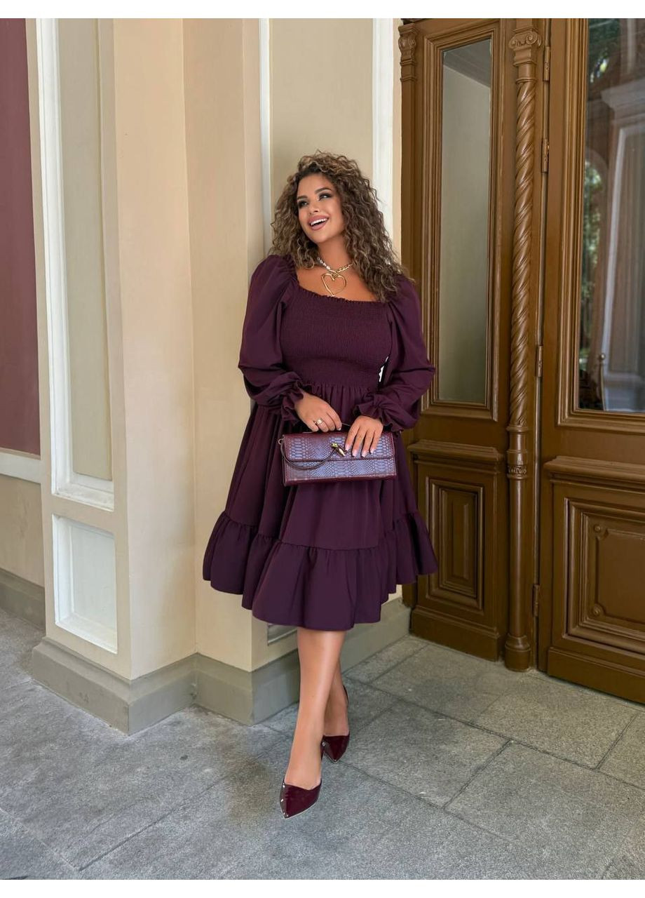 Бордовое праздничный платье нарядное женское LeVi