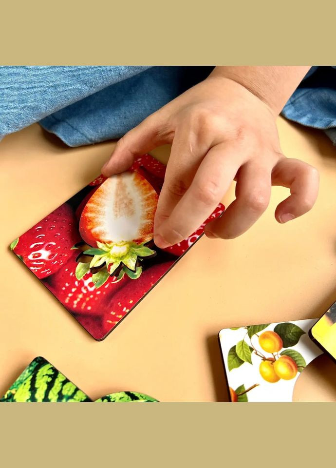 Дерев'яні Дощечки Сегена "Фрукти" Ubumblebees (ПСФ035) PSF035 з візерунками No Brand (321964371)