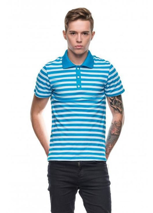 Синяя футболка-футболка поло мужская в полоску, мужская футболка поло, черная для мужчин No Brand