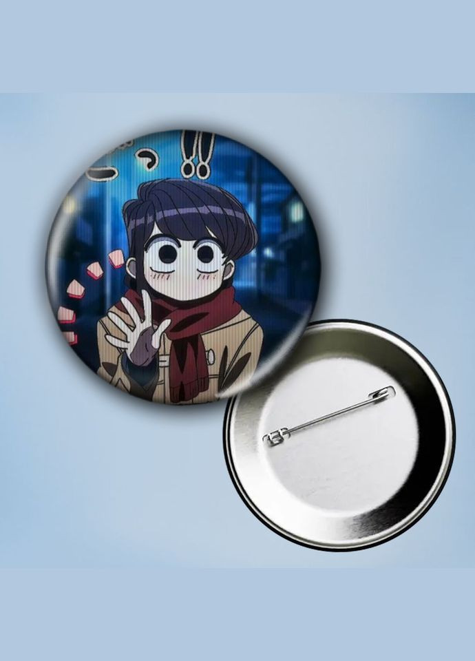 Значок на булавке Аниме У Коми проблемы с общением #12 металлический 56 мм No Brand (304503089)