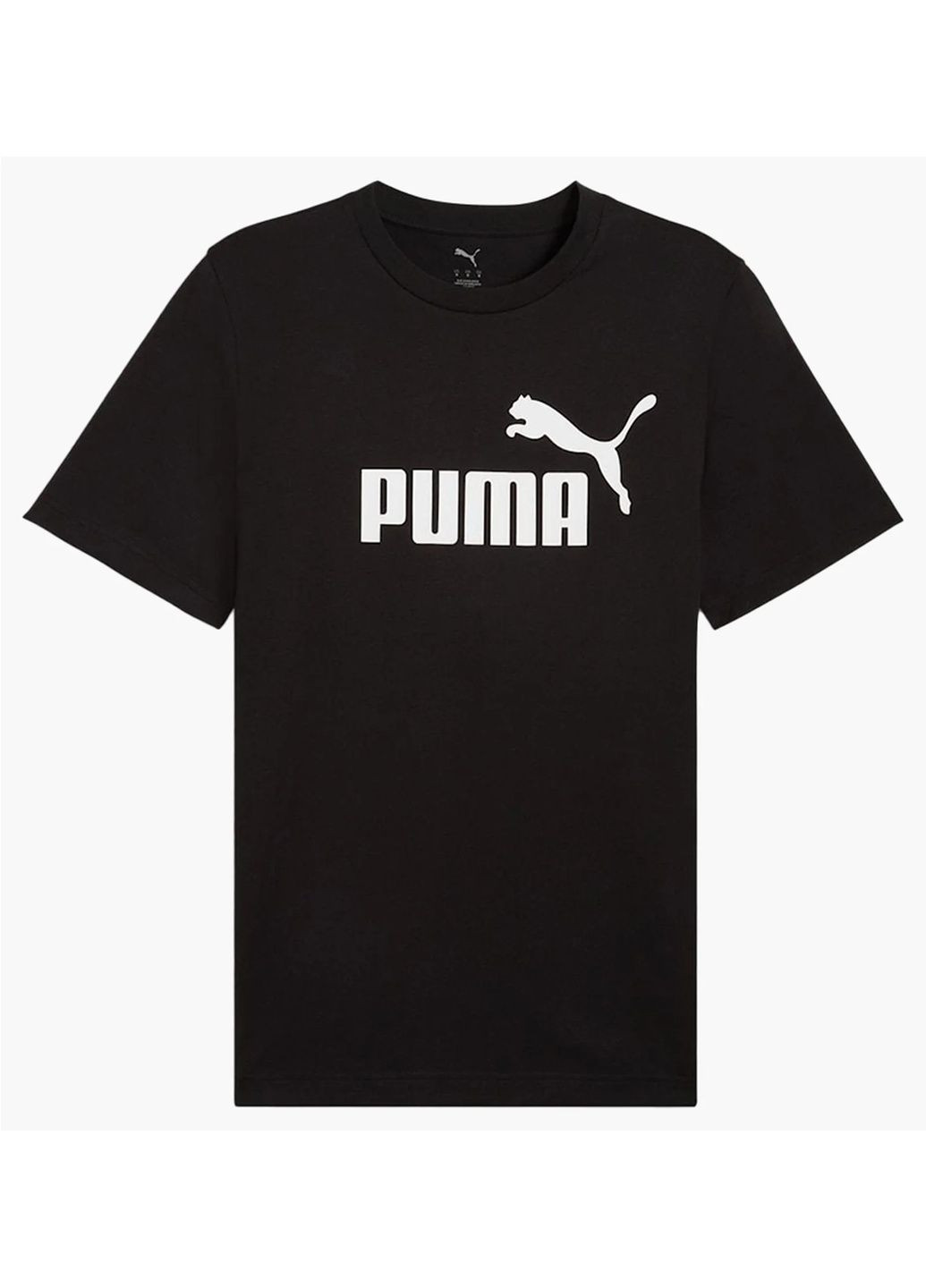 Чорна футболка чоловіча essentials no. 1 logo tee men black 682532-01 Puma