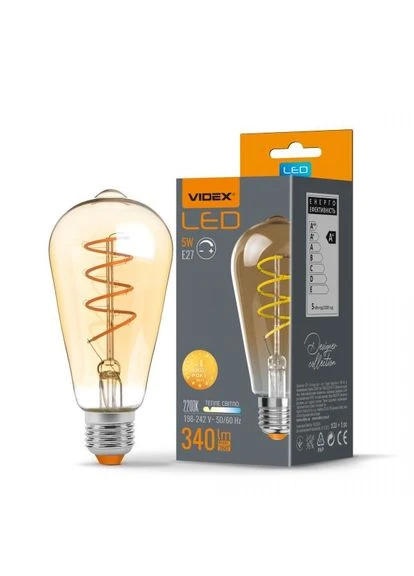 LED лампа Filament ST64FASD 5W E27 2200K Videx (374690223)