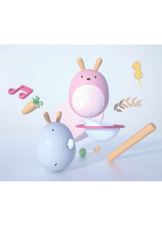 Неваляшка музыкальная Зайка, голубой () Beiens YZ25blue (331790982)