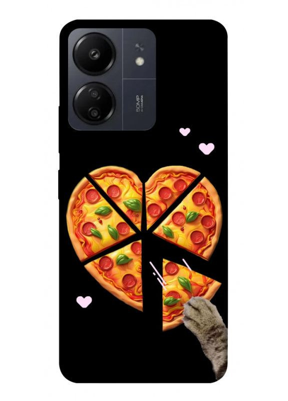 Чохол з принтом для Xiaomi Redmi 13C / для Ксяомі, сяомі, ксіомі редмі 13С Pizza Love Cat No Brand (338612743)