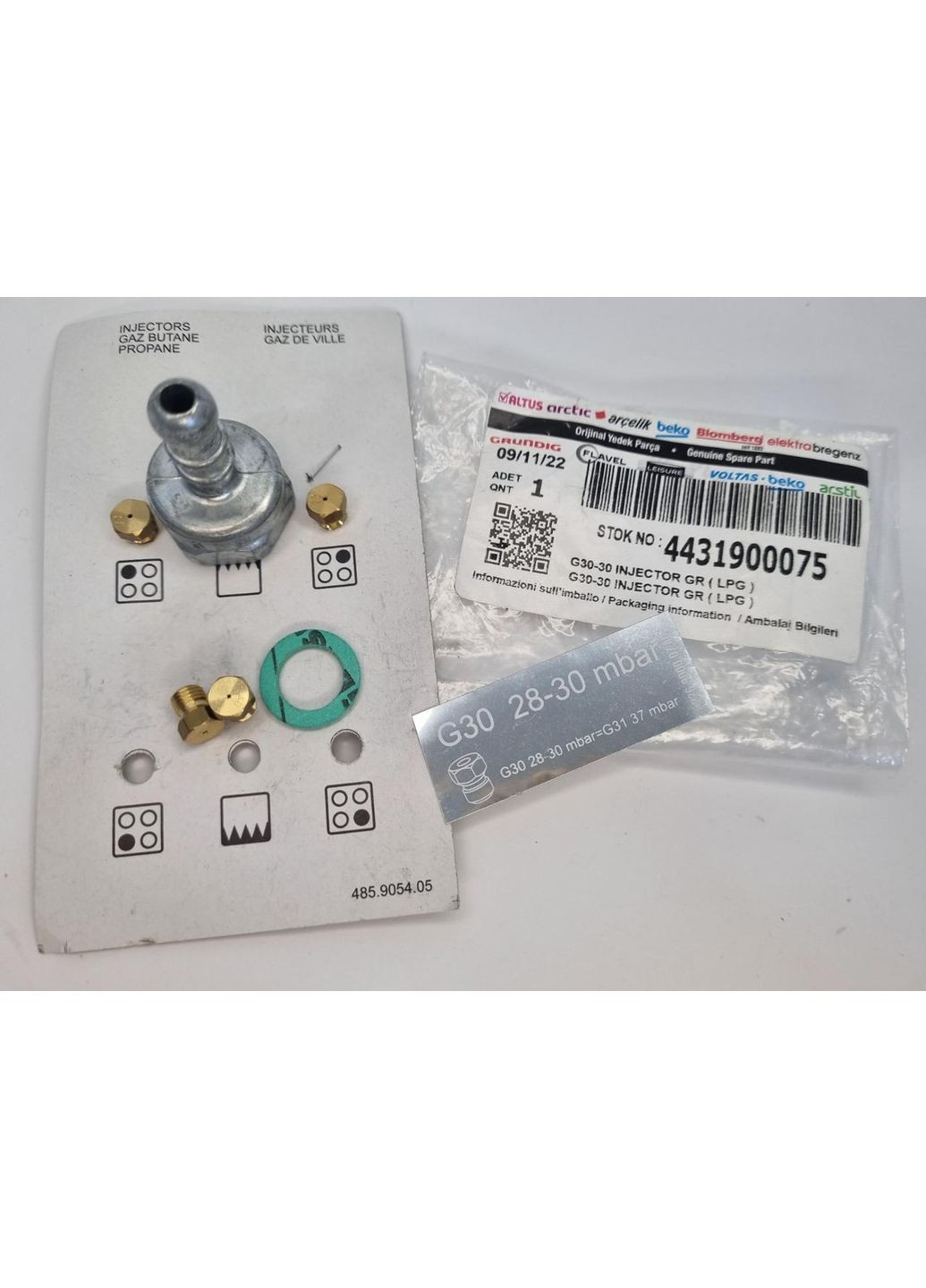 Набор форсунок 4431900075 для газовой плиты BEKO (362194058)